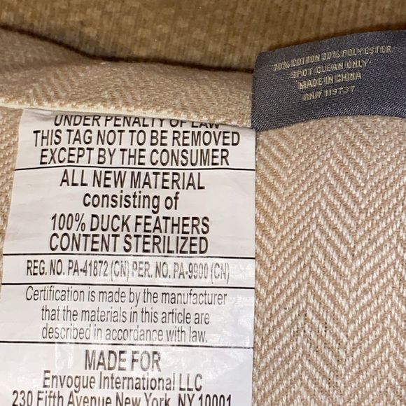🪶EUC LACOURTE 100% Duck Feathers Decorative Pillow - Picture 6 of 11